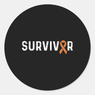 Crps Awareness Orange Ribbon Survivor Runder Aufkleber