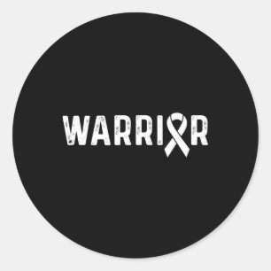 Crps Awareness Orange Ribbon Warrior 1 Runder Aufkleber