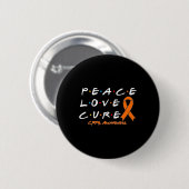 Crps Awareness Peace Liebe Cure Button (Vorne & Hinten)