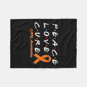 Crps Awareness Peace Liebe Cure Fleecedecke (Vorderseite (Horizontal))