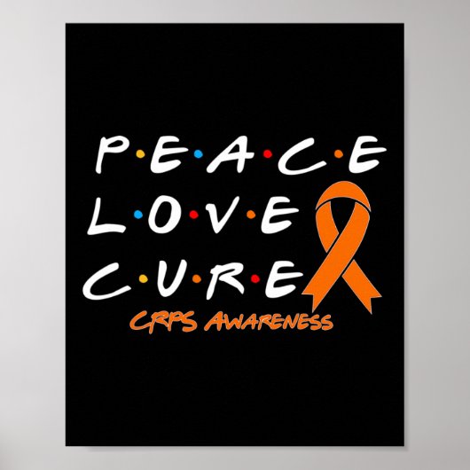 Crps Awareness Peace Liebe Cure Poster (Vorne)