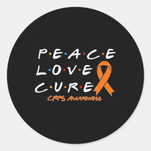 Crps Awareness Peace Liebe Cure Runder Aufkleber