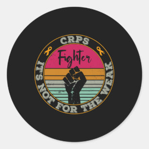 Crps Awareness Retro Kämpfer Krieger Idee Männer F Runder Aufkleber