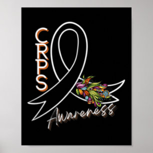 Crps Awareness Ribbon - Vorderseite und Rückseite Poster