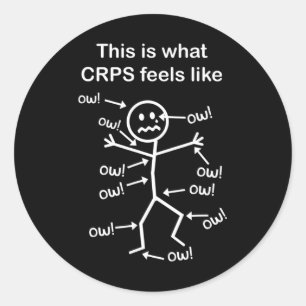 Crps Awareness - So fühlt sich Crps an Runder Aufkleber