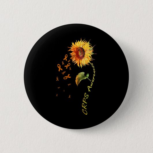 Crps Awareness Sonnenblumen T-Shirts Button (Vorderseite)
