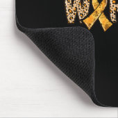 Crps Awareness Warrior Orange Ribbon Leopard Print Mousepad (Ecke)