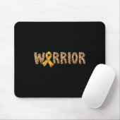 Crps Awareness Warrior Orange Ribbon Leopard Print Mousepad (Mit Mouse)