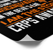 Crps Bewusstsein, dass ich der Sturmteufel bin Poster (Ecke)
