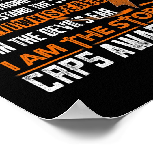 Crps Bewusstsein, dass ich der Sturmteufel bin Poster (Ecke)
