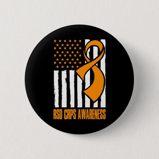 CRPS-Bewusstsein für die amerikanische Flagge Button (Vorderseite)