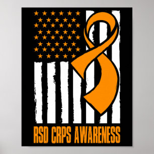 CRPS-Bewusstsein für die amerikanische Flagge Poster