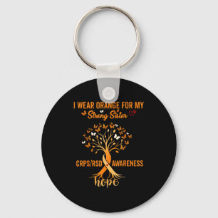 CRPS-Bewusstsein Ich trage Orange für meine Schwes Schlüsselanhänger