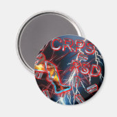 CRPS Blue Lightning Razor Blades & Needles Magnet (Vorderseite/Rückseite)