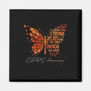 Crps Butterfly Orange Ribbon Crps Bewusstsein Magnet