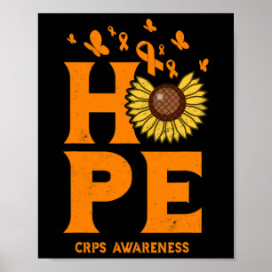 Crps Orange Hope Vintag Sonnenblumen-Bewusstsein Poster
