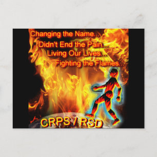 CRPS/RSD, die unser Leben leben und die Flammen be Postkarte