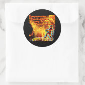 CRPS/RSD, die unser Leben leben und die Flammen be Runder Aufkleber (Tasche)