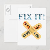 CRPS / RSD Fix! Band X Postkarte (Vorne/Hinten)