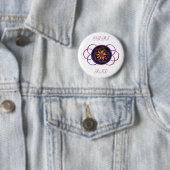 CRPS/RSD Regenbogen-Flammen-Knopf Button (Beispiel)