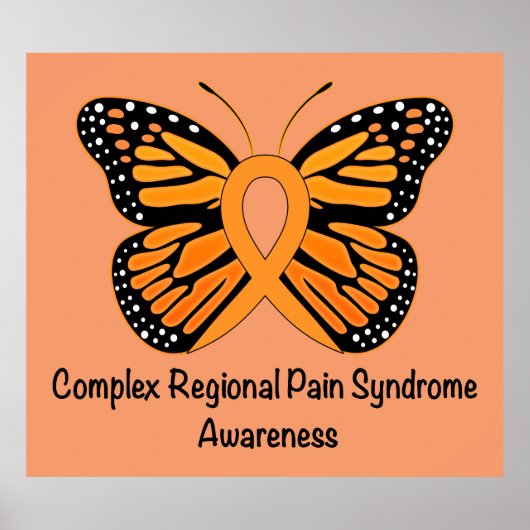 CRPS/RSD Schmetterling of Hope Ribbon Poster (Vorne)