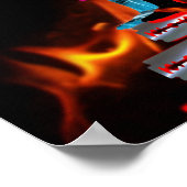 CRPS/RSD So fühlt es sich an, wenn Säure gedruckt  Poster (Ecke)