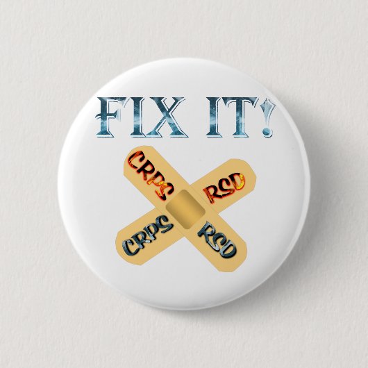 CRPS/RSD Verlegenheit es! Pflaster X Button (Vorderseite)