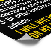 Crps Rsd Warning Crps Awareness Survivor Crps-Warn Poster (Ecke)
