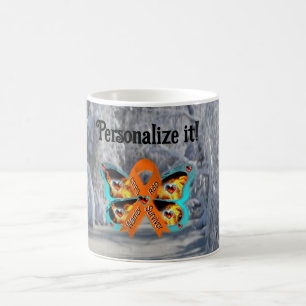 CRPS RSD Warrior Survivor Butterfly Ribbon gefrore Kaffeetasse