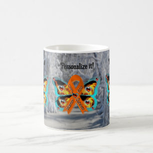 CRPS RSD Warrior Survivor Ribbon Butterfly Feuer Kaffeetasse