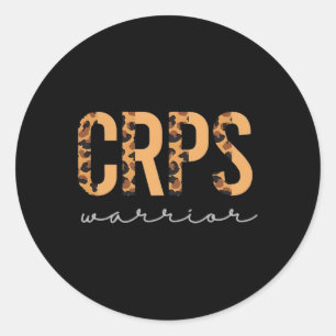 Crps Warrior Leopard bricht Bewusstsein für die me Runder Aufkleber