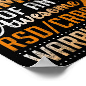 Crps Warrior Orange Complex Regional Pain Syndrome Poster (Ecke)