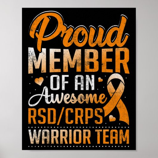 Crps Warrior Orange Complex Regional Pain Syndrome Poster (Vorne)