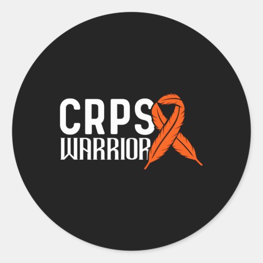 Crps Warrior Orange Ribbon Crps Bewusstsein Runder Aufkleber (Vorderseite)