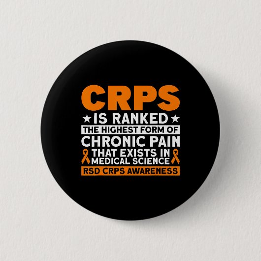 Crps wird als das höchste Schmerz Rsd Crps-Bewusst Button (Vorderseite)