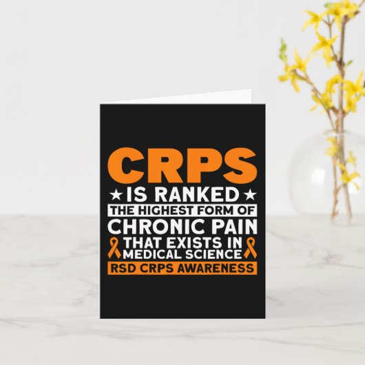 CRPS wird als das höchste Schmerz RSD CRPS-Bewusst Karte (Gelbe Blume)