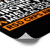 Crps wird als das höchste Schmerz Rsd Crps-Bewusst Poster (Ecke)