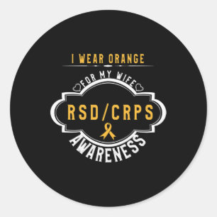 Crpsrsd Awareness Orange Ribbon T-Shirt Geschenk f Runder Aufkleber