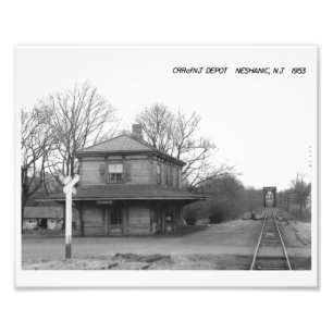 CRR des NJ-Bahnhofs, Neshanic, NJ Vintage Fotodruck