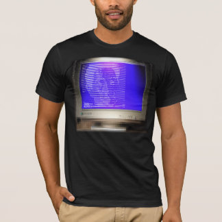 CRT-Schirm-Shirt ASCII KUNST Schirm-Shirt T-Shirt