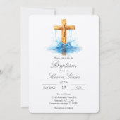 Crucifix  baptismInvitation Einladung (Vorderseite)