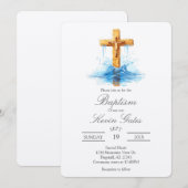 Crucifix  baptismInvitation Einladung (Vorne/Hinten)