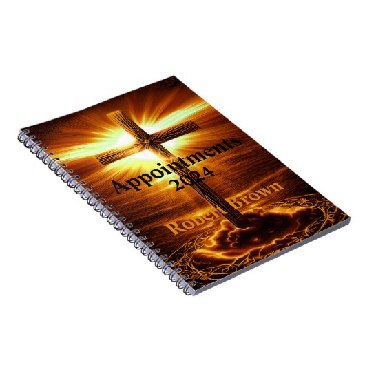 Crucifix Cross Golden Sunrise Notizblock (Rechte Seite)