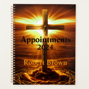 Crucifix Cross Golden Sunrise Planer