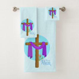 Crucifix Er ist Rissom Handtuchhandtuch Set