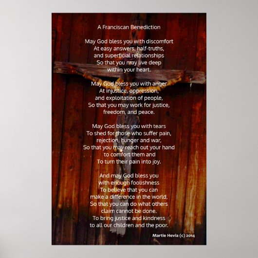 Crucifix - Franziskanisches Benefizit Poster (Vorne)