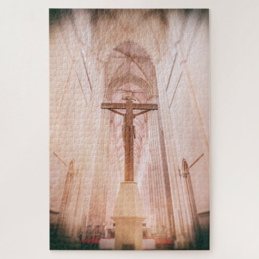 Crucifix hinter dem Altar des Klosters Batalha Puzzle (Vertikal)