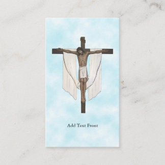 Crucifix Illustration Prayer Card Begleitkarte