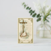 Crucifix katholische Beerdigungskarte Visitenkarte (Stehend Vorderseite)