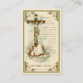 Crucifix katholische Beerdigungskarte Visitenkarte (Vorderseite)